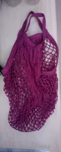 Bolsas de comestibles reutilizables, paquetes portátiles para frutas y verduras, cadena de malla de algodón lavable, organizador orgánico, de mano, asa corta, de red
