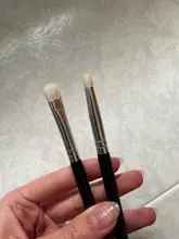 Conjunto de negras brochas maquillaje BEILI, brochas profesionales de pelo Natural de cabra, brochas para base de maquillaje en polvo, brochas para mezclar ojos y maquillaje