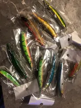 3D Eyes Floating Minnow Wobblers Fishing-Lure Laser Crankbait Aritificial Hard-Plastic