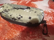 Caja militar de camuflaje para gafas de sol para hombre, estuche de EVA con Clip para cinturón, 1 unidad