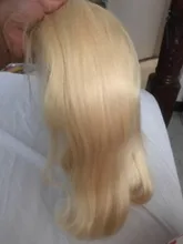 Luvin-pelucas frontales de encaje transparente para mujeres negras, cabello humano brasileño liso Remy, corto, Bob, desplumada, 613