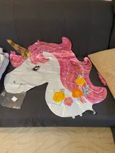 Unicorn Party Balloon Number Globos Rainbow Birthday-Party-Decorations Gradient Kids