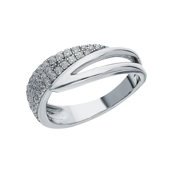

Silver ring with cubic zirconia sunlight sample 925