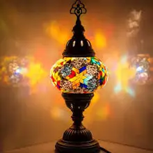 Турецкая Марокканская богемная мозаичная стеклянная прикроватная настольная лампа турецкие светильники мозаичная лампа Турецкая лампа Тиффани стиль ручной работы турка
