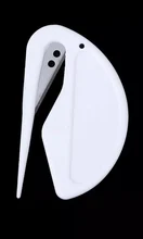 Abridor de letras de plástico, Mini abrebotellas de sobres con letras afiladas, papeles de seguridad, cuchilla de corte guardados, equipo de oficina, 2 unids/lote