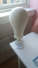 Qoxi-cabezas de maniquí para peluca con soporte, cabeza de bloque de lienzo, cabeza de maniquí con cabeza y alfileres