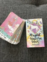 Cartas de Tarot de unicornio de cristal, guía, adivinación, Destino, Juego de mesa, 78 cartas/juegos