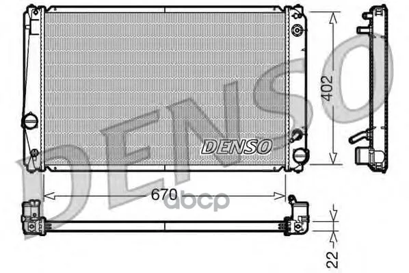 Радиатор Водяной Системы Охлаждения Двигателя Toyota Rav 4 Iii(05-) Denso арт. DRM50052