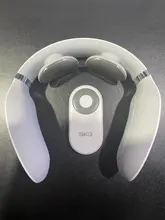 Masajeador de Cuello SKG 4098 Blanco Controlador Remoto Estructura de Anillo Inteligente Masajeador para Incomodidad de Cuello Masaje de Pulso Eléctrico Larga Duración de Bateria Calentamiento