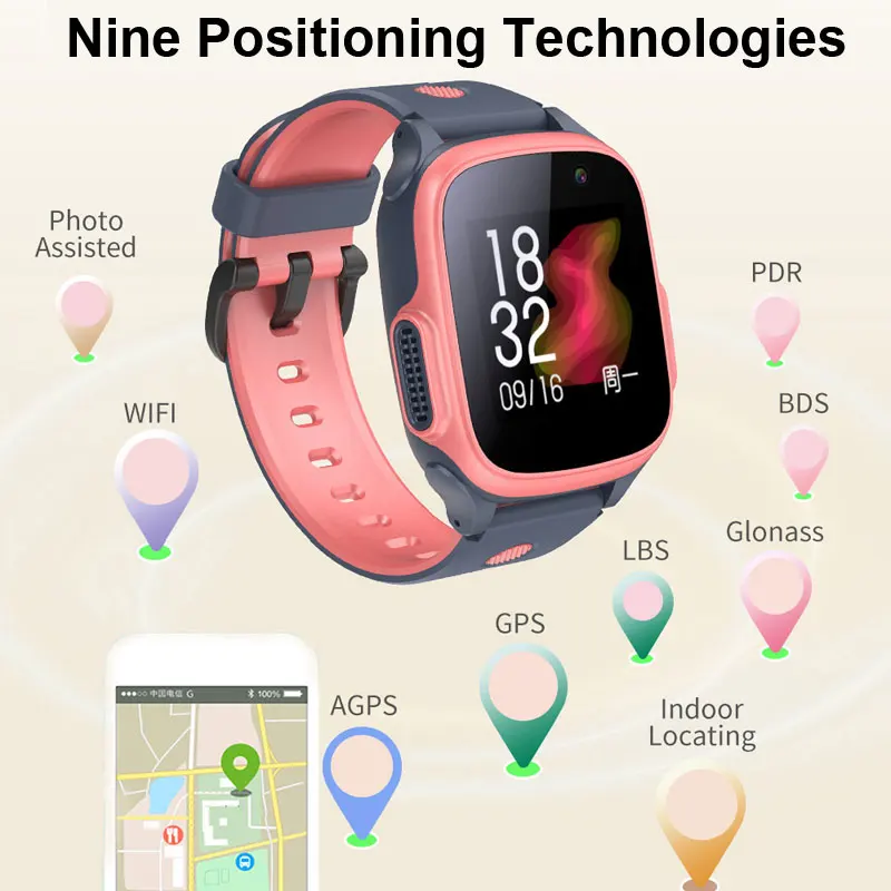 Abardeen T3 kids Smart Watch Android 8.1 4G video call GPS smartwatch Camera HD IP67 Waterproof watch connect Wifi Bluetooth