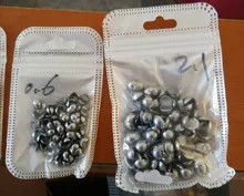 Rompin 50 unids/lote 0,2-2,1g G4-7B pesca sólido División ovalada disparó plomo explosión plomo pesca señuelo peso herramienta de accesorios