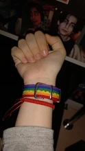 Ins-Pulseras tejidas con arcoíris para hombres y mujeres, pulseras LGBT para homosexuales, bisexuales, tejidas, trenzadas, orgullo, joyería de amistad