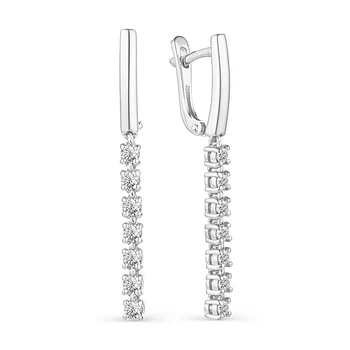 

Gold 585 sterling silver earrings with stones: Diamond