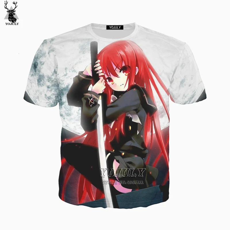 YOJULY 3D принт для мужчин и женщин аниме Shakugan no Shana Повседневная футболка с круглым