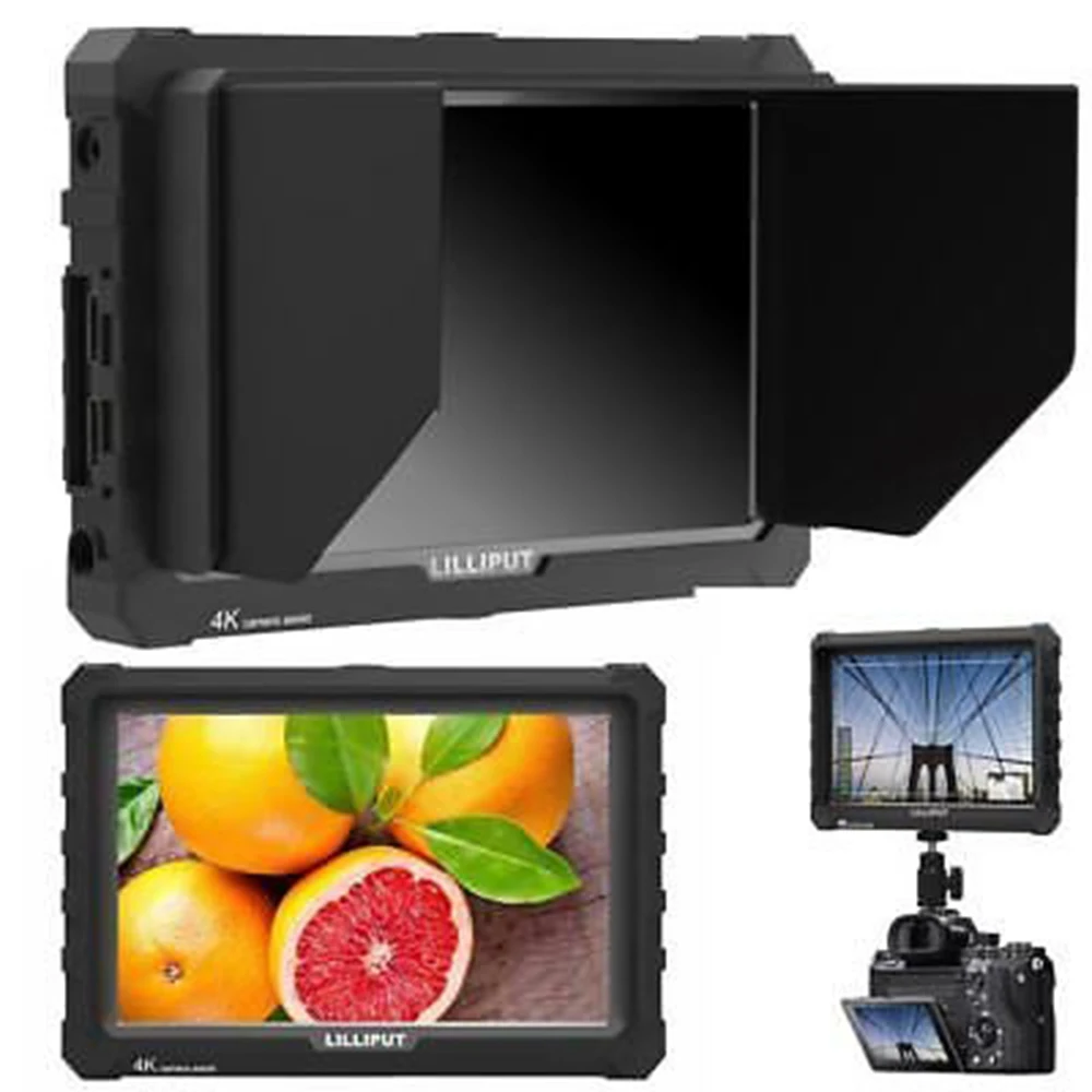 Lilliput A7S 7inch 1920x1200 4K 7inch LCD Screen DSLR Camera field monitor with adpater