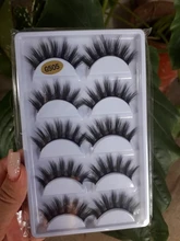 Pestañas postizas 3D de visón gruesas, 5 pares, maquillaje, pestañas llamativas, volumen Natural, suaves, g800