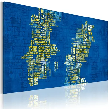 

Table-board Sweden on blue background-90x60