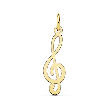 

Pendant 9k gold Treble Clef 21mm. Lisa woman