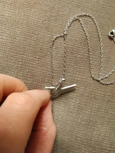 Jisensp Animal Simple collar de acero inoxidable collares de colibrí y colgantes cadena de clavícula tragar aves collar collares