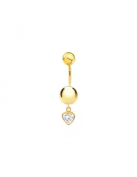 

Piercing Gold Navel 6 mm ball and heart (9kts)