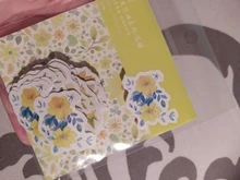 Paquete de 45 unidades de Mini pegatinas de papel para estudiante con lenguaje de las flores, bolsa de pegatinas Diy para planificador diario, pegatina decorativa, álbum de recortes