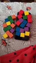 30 unids/lote 2X2CM de madera colorido cubos bloques de construcción de juguete para niños educativos de madera cuadrados dados de juego de juguetes regalos