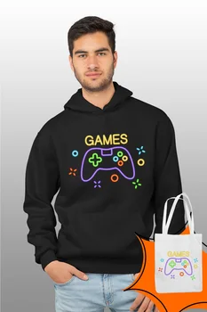 

Angemiel Wear Games Black Male Hooded Sweatshirt Bags Kombin