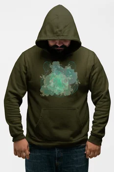 

Angemiel Wear Bear Figured Green Men 'S Hooded Sweatshirt