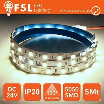 

LED strip 5050-12W 6500K 24V IP20 5Metri 60led
