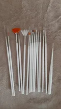 15 Uds profesional Gel de cepillos de uñas 15 tamaños manicura cepillo de acrílico plumas mango de madera que salpican pincel de pintura para dibujo conjunto # TPD-06 #