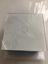 UBARO-Interruptor táctil con Panel de cristal blanco, pulsador estándar europeo de luz Ac230v, 1 Banda, Control único, lámpara de pared