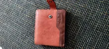 Billetera corta para hombre, monedero, tarjetero, con hebilla de corbata horizontal