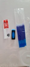 1 + 10 unids/set Panda magia Gel borrable pluma 0,35mm tinta azul y negra recambios Rod la escritura papelería bolígrafo de tinta de Gel