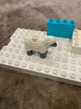 Construcción del edificio grande para niños, accesorios, vaca, caballo, modelo de oveja, Compatible, piezas, granja, montar, juguetes educativos