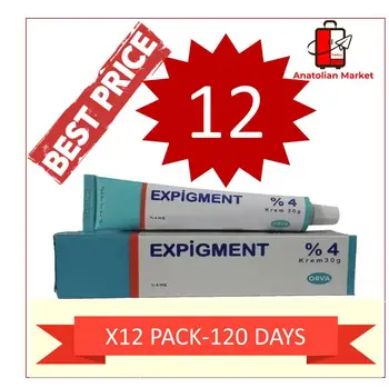 

12 paket 1 Expigment 30g 1oz hidrokinon 4% krem cilt beyazlatma cilt aydınlatıcı cilt melazma