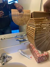 Bolso tejido de paja para mujer, bolso de marca de diseñador, a la moda, portátil, de lujo, tejido de bambú, 2021