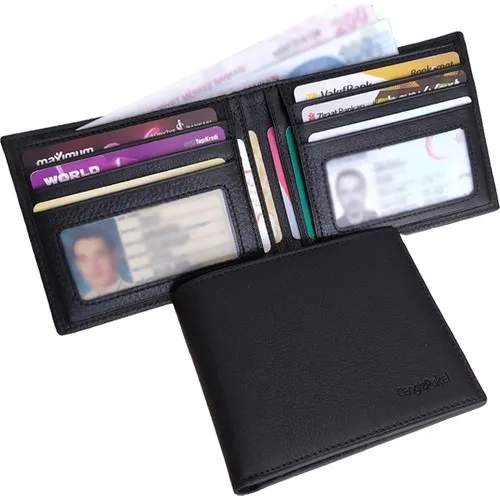 

Pakel Leather Men's Wallet Black 500S