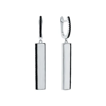 

Silver earrings with ceramics and cubic zirconia sunlight sample 925