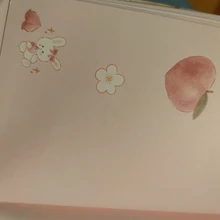 Kawaii stationery collection-Conjunto de papelería con peach para verano, pequeño bolígrafo con hebilla magnética, cinta con calendario de Cuenta regresiva