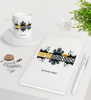 

Personalized Making Engineer White Notebook Pen Turkish coffee Cup Seti-2