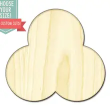 Трифольга с вырезами по дереву-на заказ Выберите свой размер-лазерная резка Деревянные Художественные товары для рукоделия Настенный декор свадебный детский DCS0045