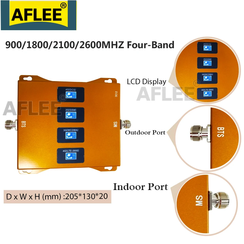 Cellular Amplifier 900 1800 2100 2600mhz Four-Band
