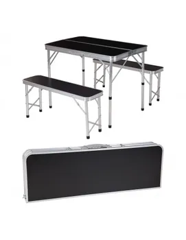

Set camping table with 2 Banks