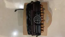 Bracelets Jewelry Wood Beads Tree Multilayer Punk Handmade Homme Brown Khaki Women Charm
