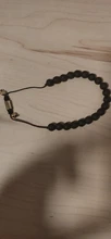 Pulsera de lujo con cuenta de piedra de Lava Natural para hombre y mujer, brazalete de cuentas de piedra de 8mm ajustable, hecho a mano, joyería