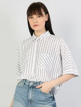 

Colins Woman Regular Fit White Short-Sleeved Shirt