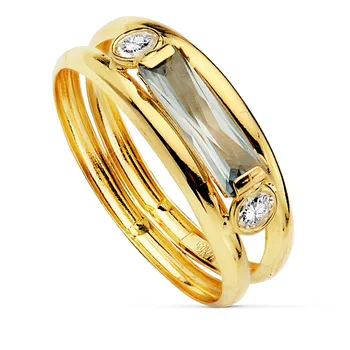 

18k solid gold ring wire 4mm. Center stone color [AB2301]
