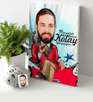 

Personalized Mr Boss Cartoon Canvas Table (30x50 cm.) 2