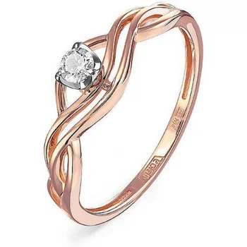 

Kabarovsky ring with 1 red gold diamond