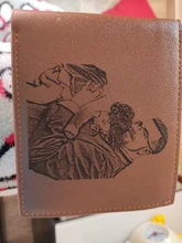 Billeteras personalizadas de cuero PU para hombre, billetera con grabado de alta calidad, monedero pequeño, regalo de lujo para hombre